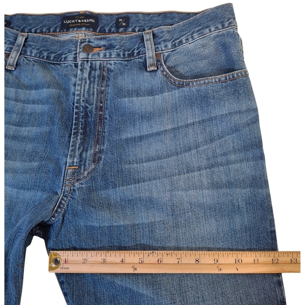Lucky Brand 181 Relaxed Straight Mens Blue Jeans 38x34 Medium Wash 100% Cotton - Picture 12 of 12